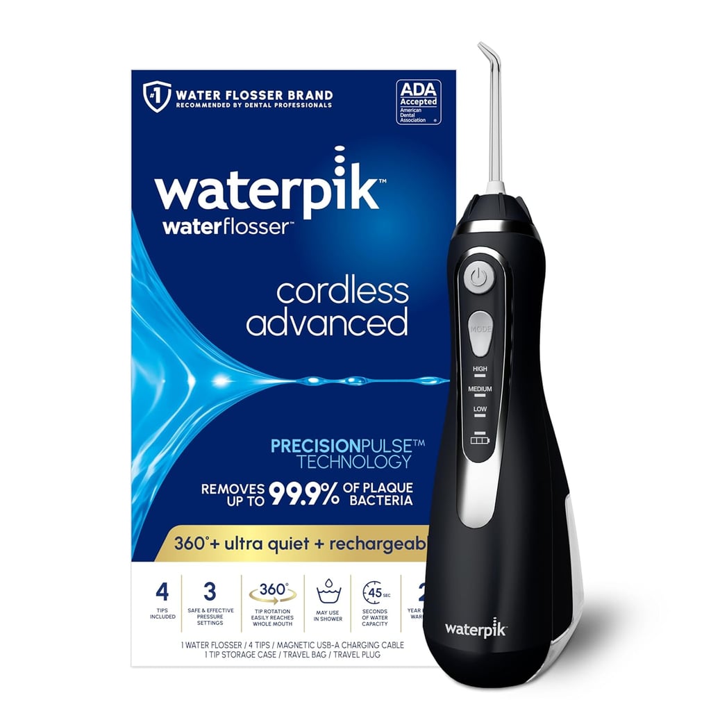 Waterpik Cordless Advanced 2.0 Water Flosser ($80, originally $100)
Save yourself a trip to the dentist with this water flosser from Waterpik. The dentist-recommended device uses PrecisionPulse technology to deliver a combination of water pressure and pulsations, removing up to 99.9 percent of plaque bacteria. It also helps to prevent gingivitis, cavities, and bad breath.
What Customers Say: "Phenomenal product! I have always had trouble with my teeth/gums and have been on the brink of gingivitis. After ignoring my dentist for several months about getting it, I finally did. After a little trial and error (personal error, not equipment) the results have been fantastic! After six months of use my dentist told me my teeth and gums have never looked better!"