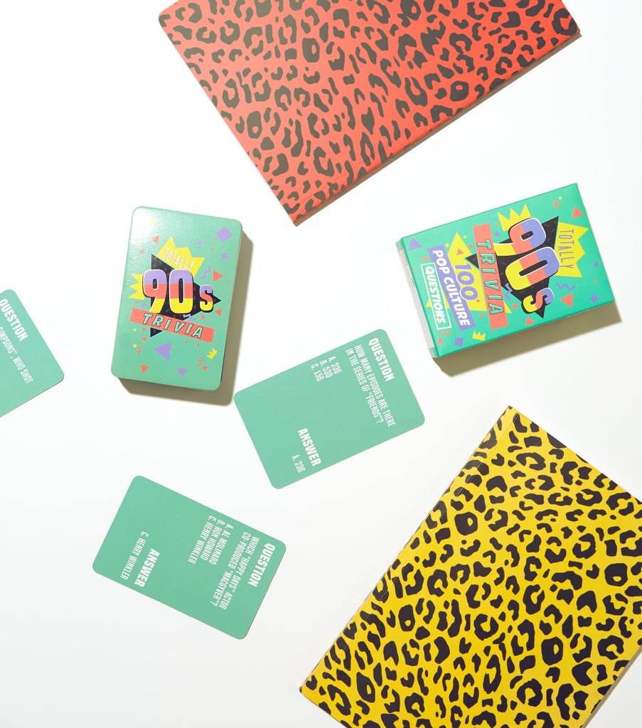 Multicoloured '90s Pop Culture Trivia Cards