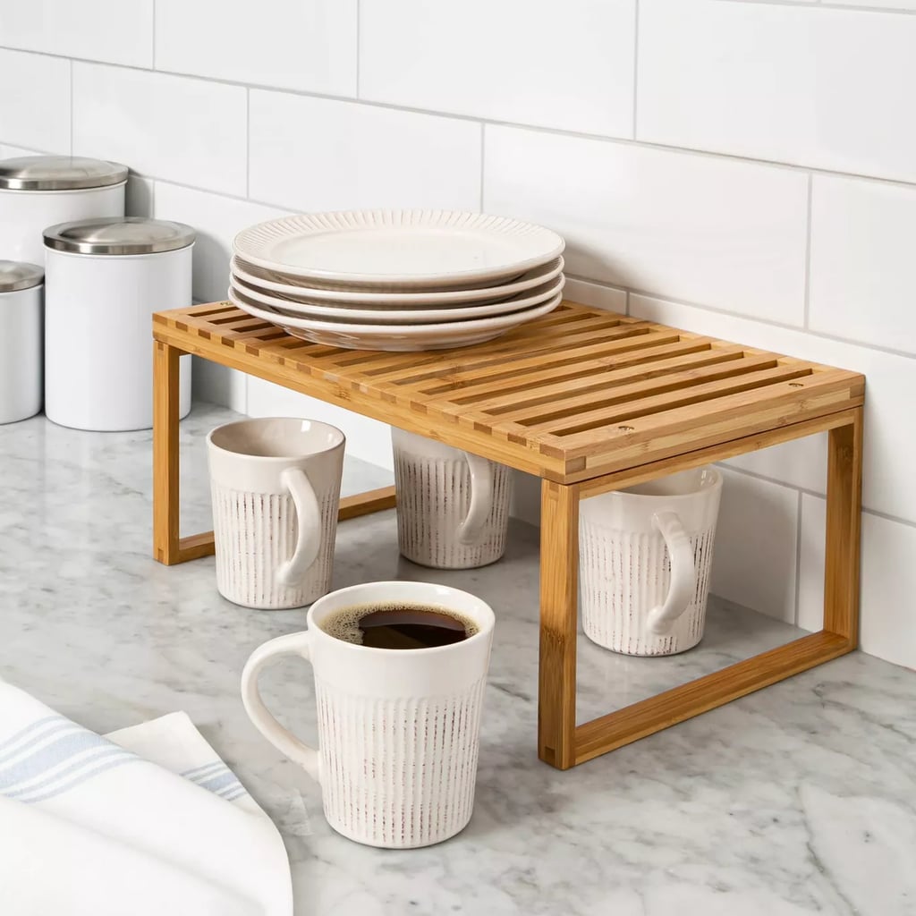 Best Home Organizer For Cabinets: Threshold Bamboo Stackable Shelf