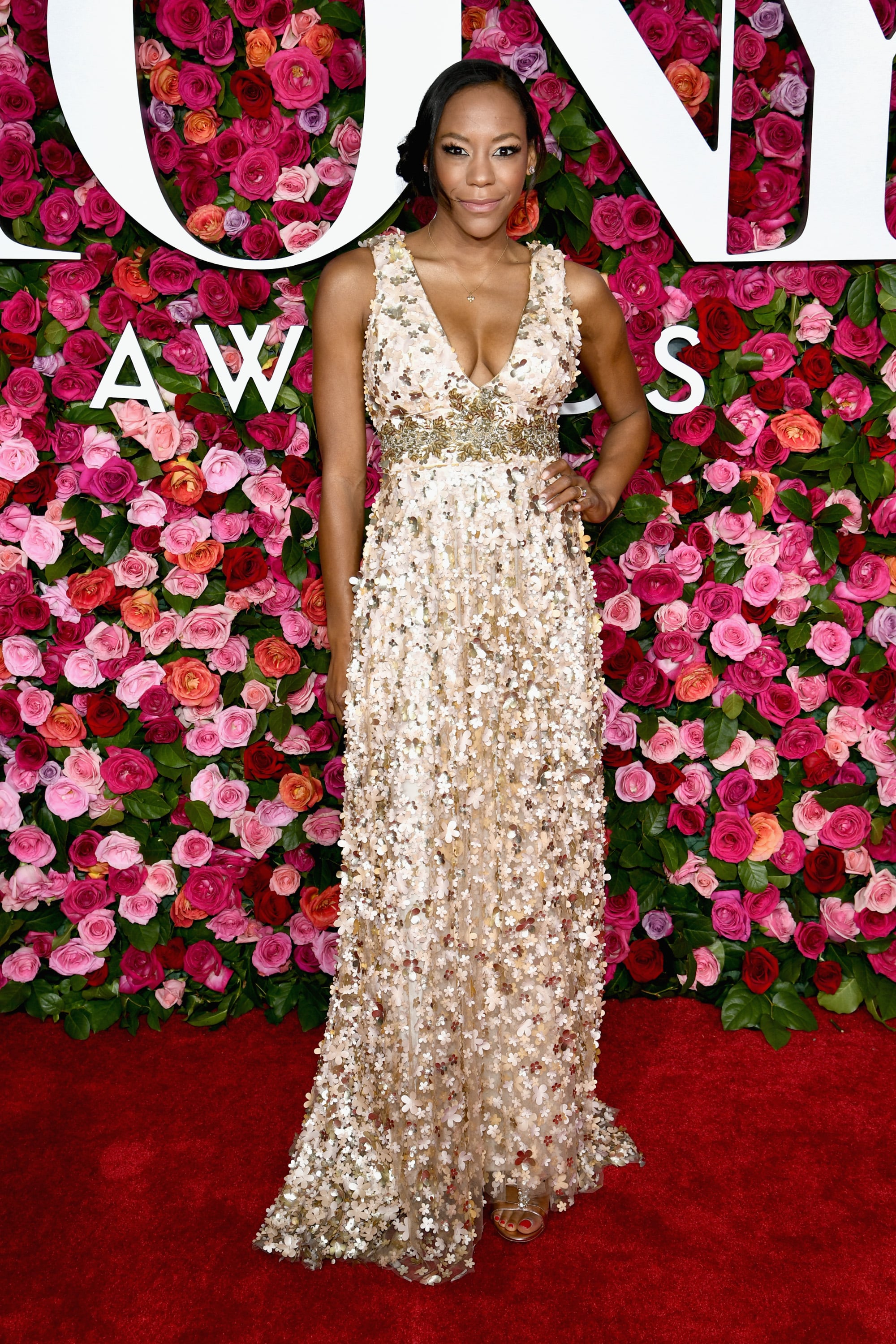 Sequin dress best sale red carpet