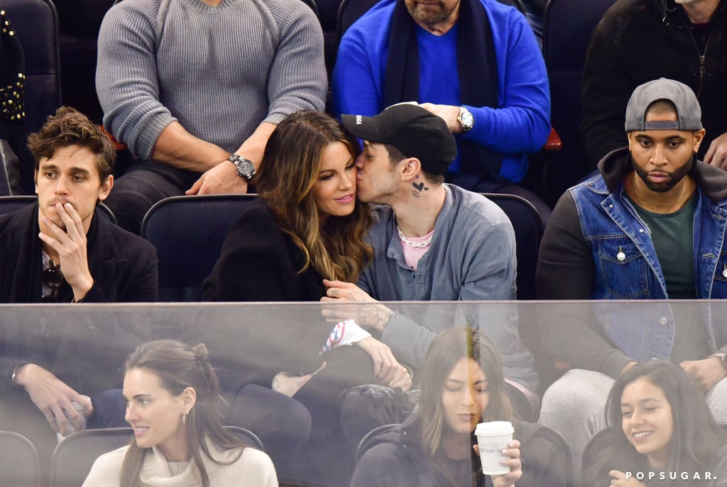 Pete Davidson and Kate Beckinsale Kissing at Hockey Game | POPSUGAR