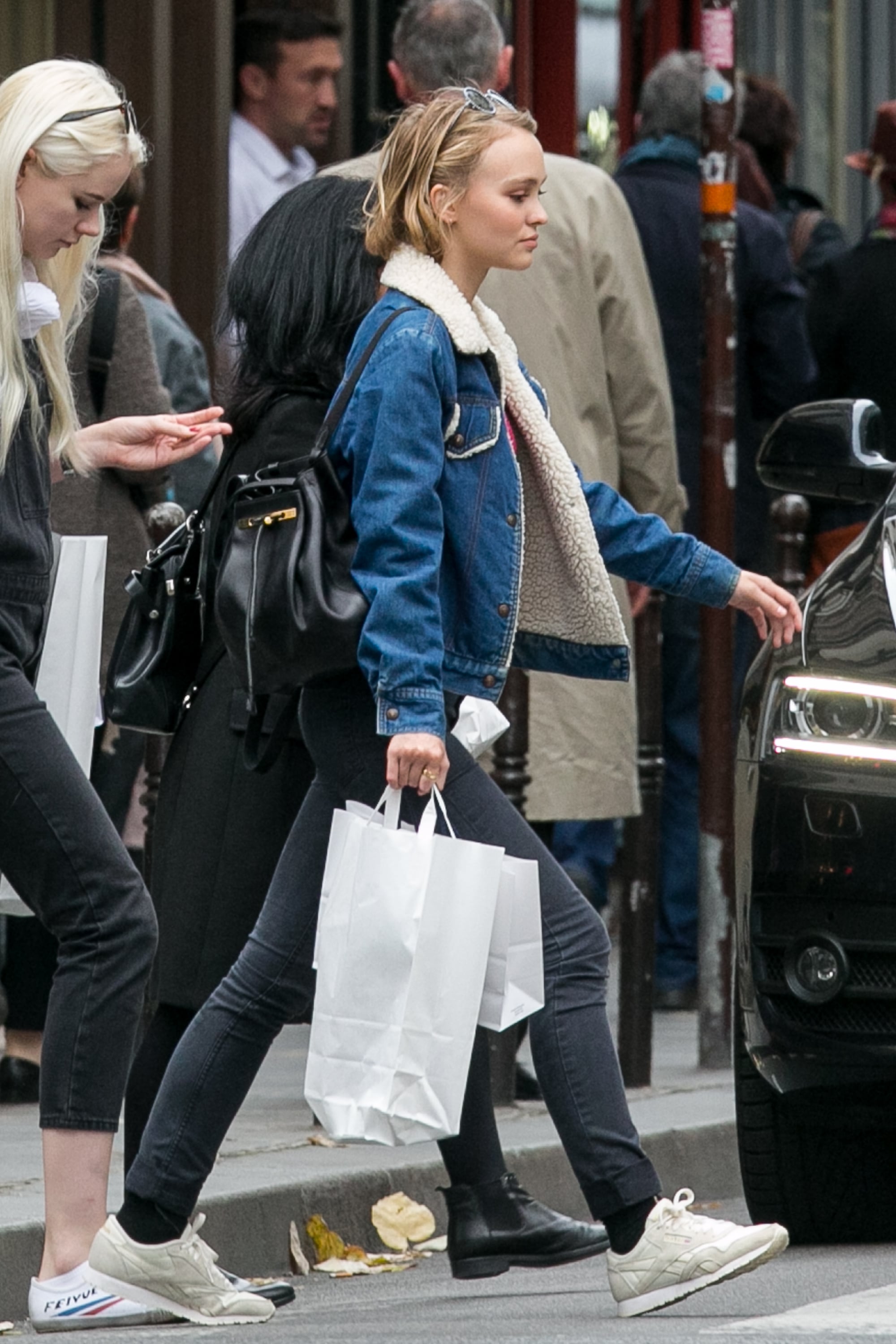 Lily-Rose Depp Wearing Jean Jacket | POPSUGAR Fashion