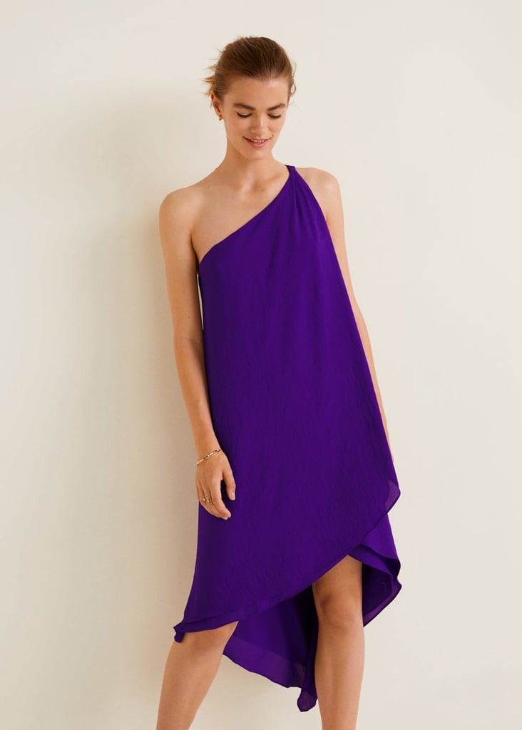 Mango Asymmetrical Neckline Dress Fall Wedding Guest Dresses