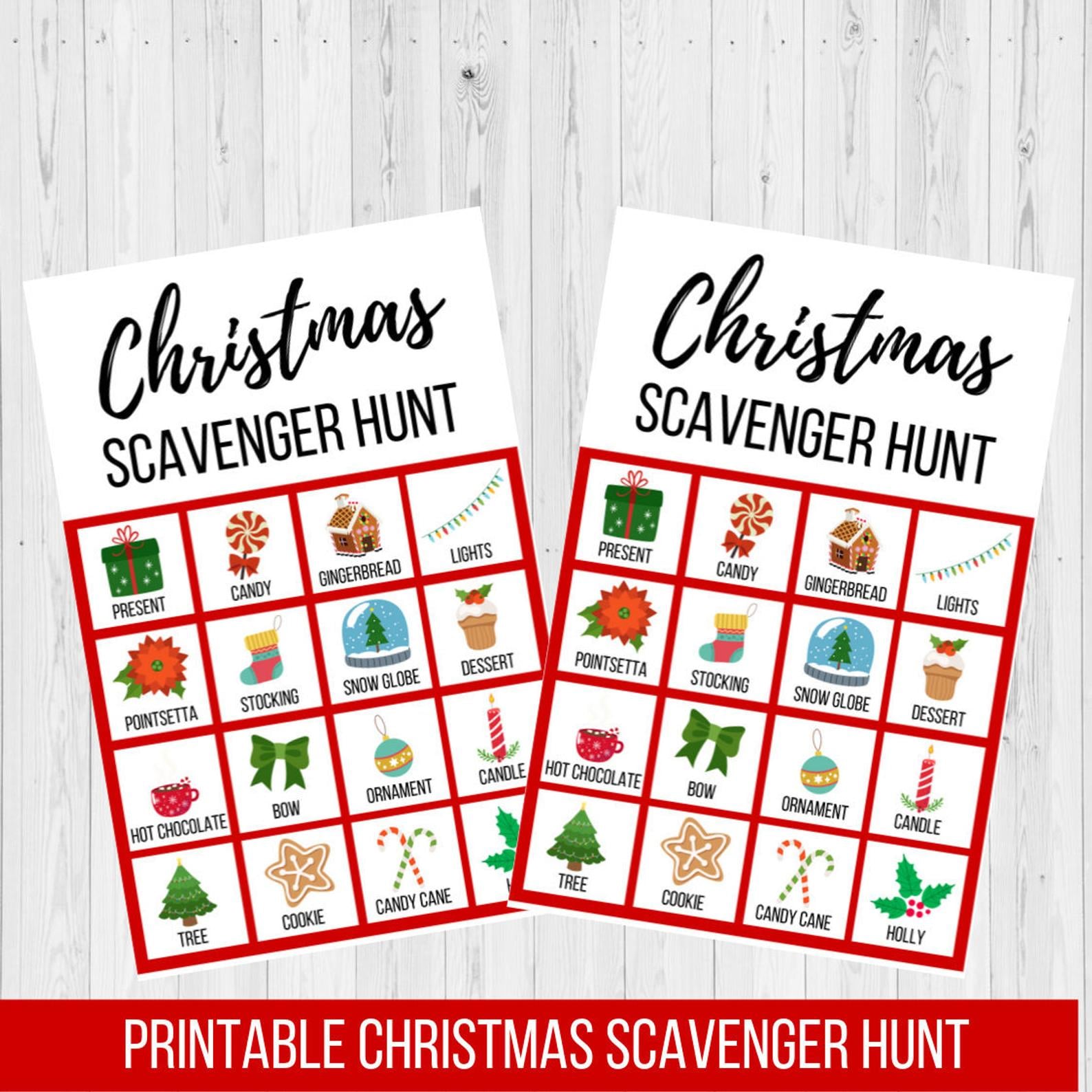 Christmas Scavenger Hunt Printable 18 Christmas Games So Fun