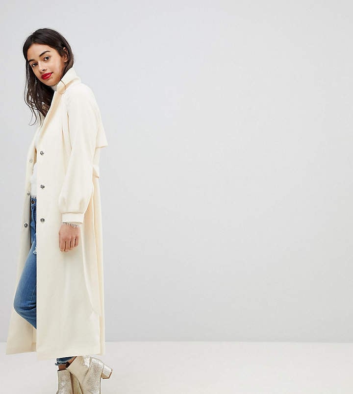 Asos Petite Crepe Duster Trench