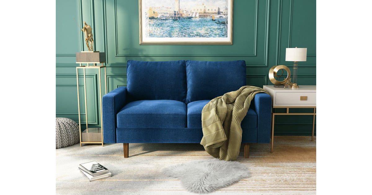 Jo Velvet 58" Square Arm Loveseat Best Cheap Couches Under 450