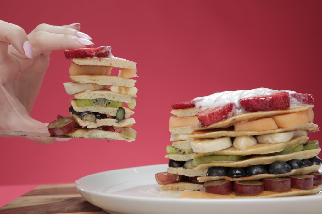 Healthy Rainbow Pancakes