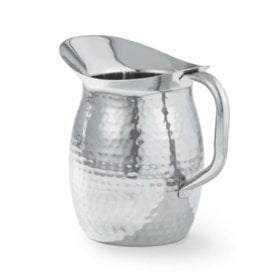 Artisan Stainless Steel Serving Pitcher with Hammered Texture