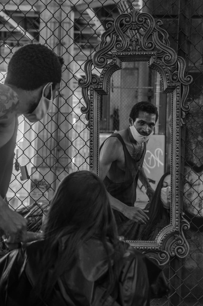 His Fancy Mirror Really Adds That Extra Touch of Pizazz