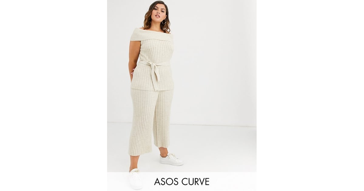ASOS Design Curve Co-Ord Knitted Set | Yummy? Nah, Hailey Bieber's Cashmere  Suit Set Is Actually Delicious | POPSUGAR Fashion Photo 14