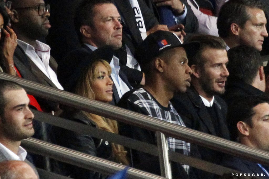 Beyonce, Jay Z, and David Beckham at a Soccer Game Together