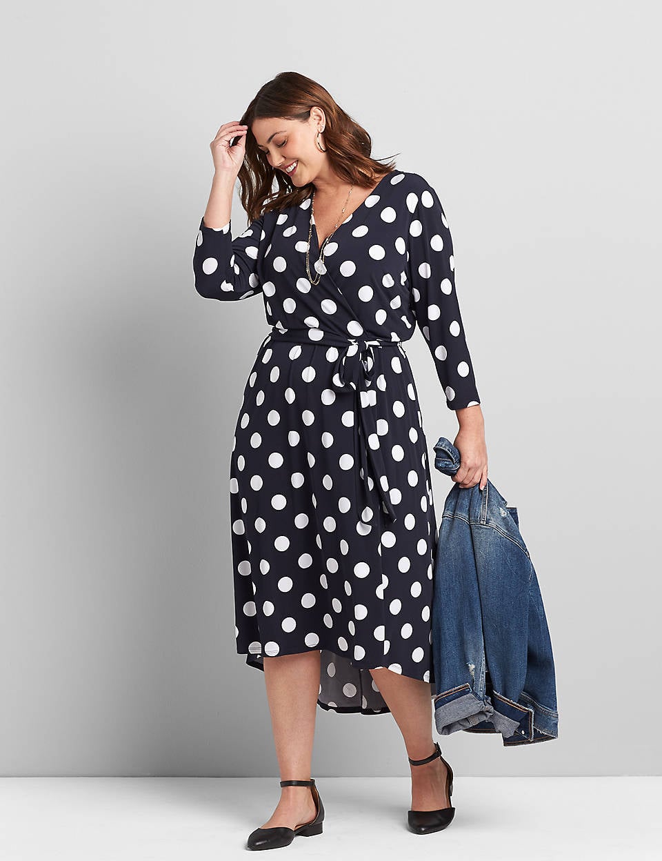 Chic Plus Size Black and White Polka Dot Outfit with the Gucci