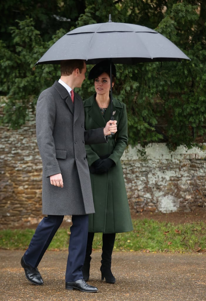 William: "This umbrella is bigger than our castle."