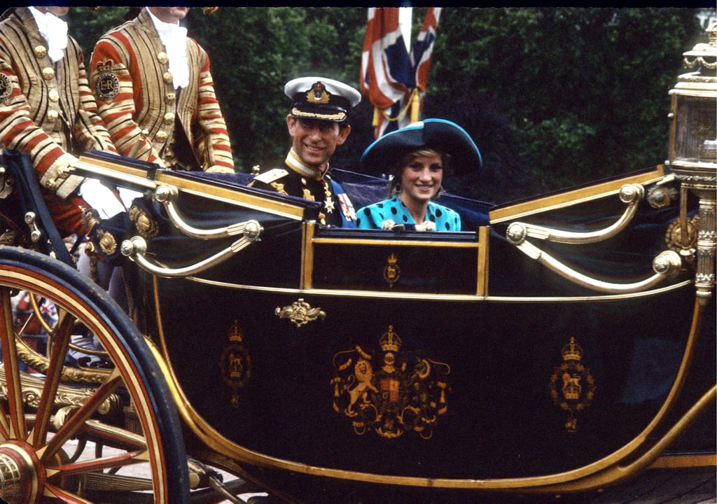 In July 1986, Prince Charles and Princess Diana traveled in a horse-drawn carriage to the wedding of Prince Andrew and Sarah Ferguson.