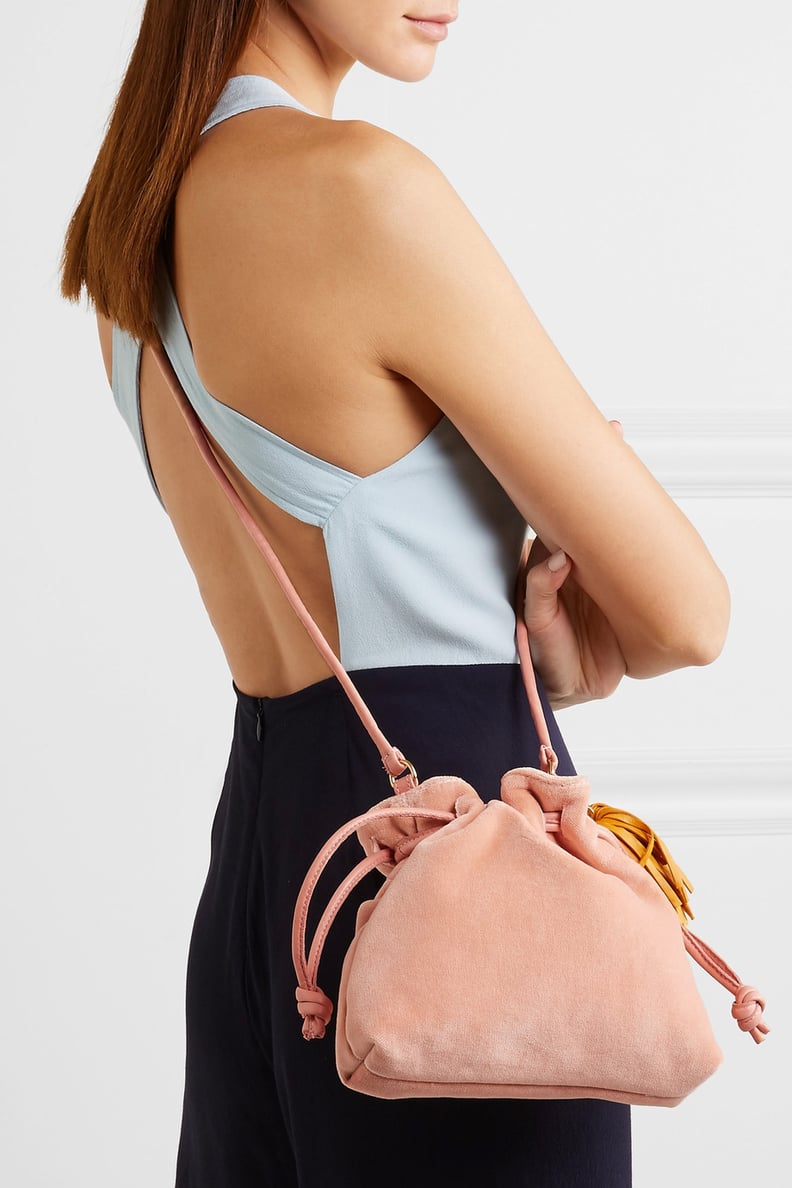 Clare Vivier Henri Velvet Bucket Bag
