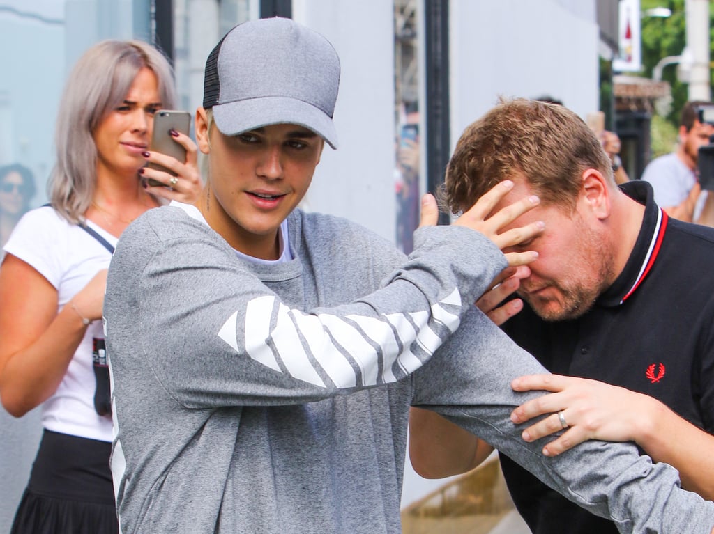 Justin Bieber and James Corden Out in LA October 2015