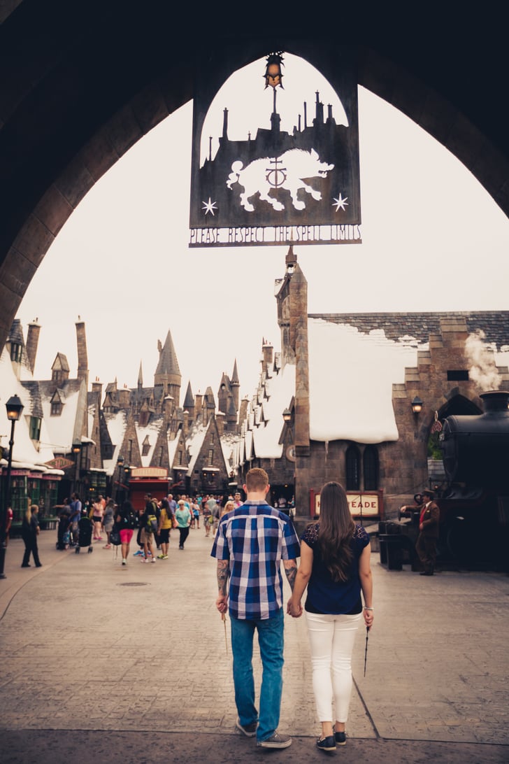 Engagement Photos At The Wizarding World Of Harry Potter Popsugar Love And Sex Photo 25