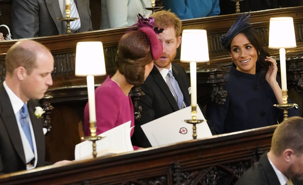 Meghan, Harry, Kate, and William at Eugenie's Wedding