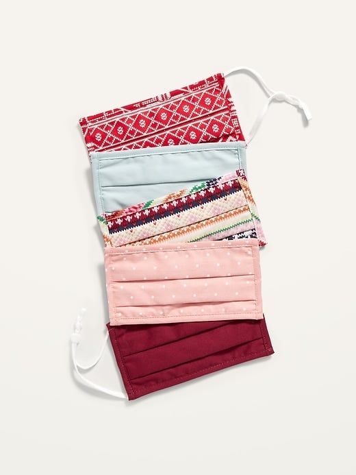Old Navy 5-Pack of Triple-Layer Cloth Face Masks For Kids in Festive Fair Isle