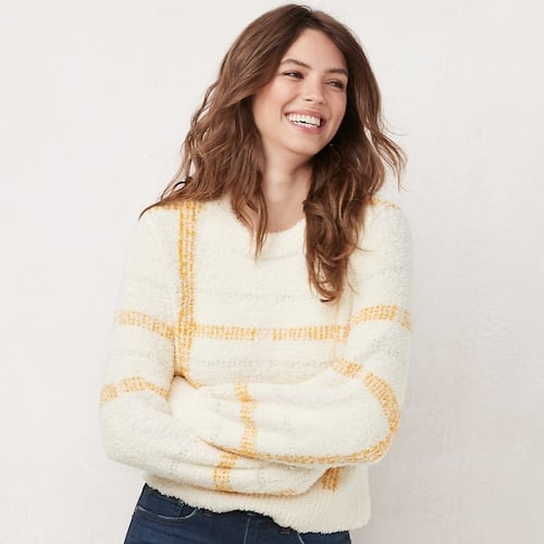 LC Lauren Conrad Blouson-Sleeve Sweater