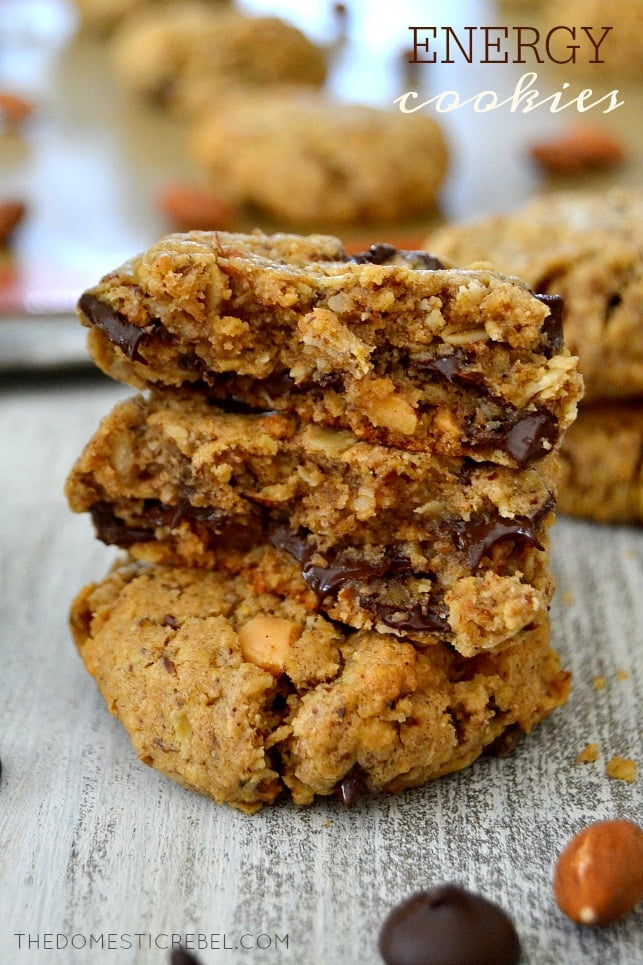Peanut Butter Chocolate Energy Cookies