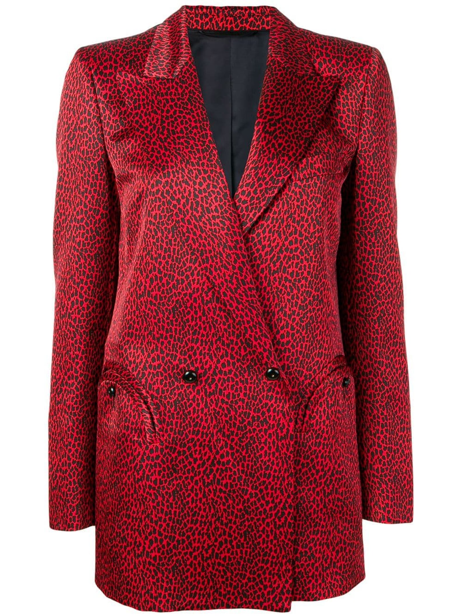 Hailey Baldwin Red Animal Print Blazer and Black Hoodie | POPSUGAR Fashion