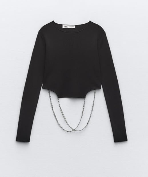 Zara Jewel Chain Knit Top
