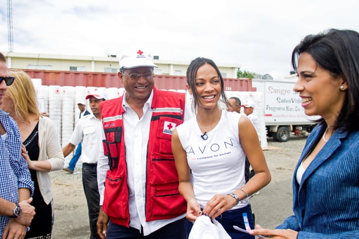 Zoe Saldana | Celebrities Doing Charity Work | Pictures | POPSUGAR