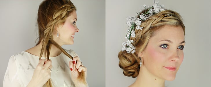 Braided Updo With Flowers DIY