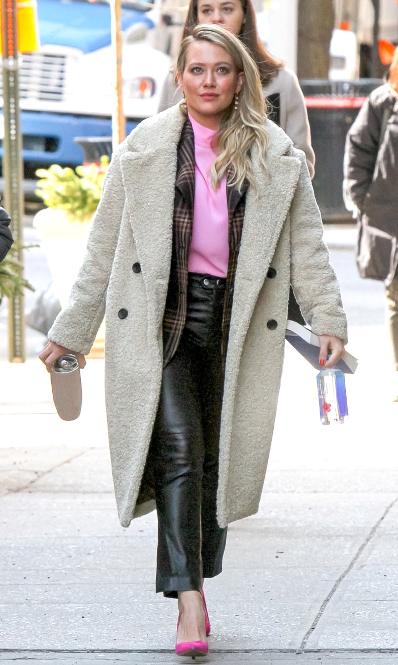 Hilary Duff's Pink Marni Blouse and Plaid Gucci Blazer on Younger