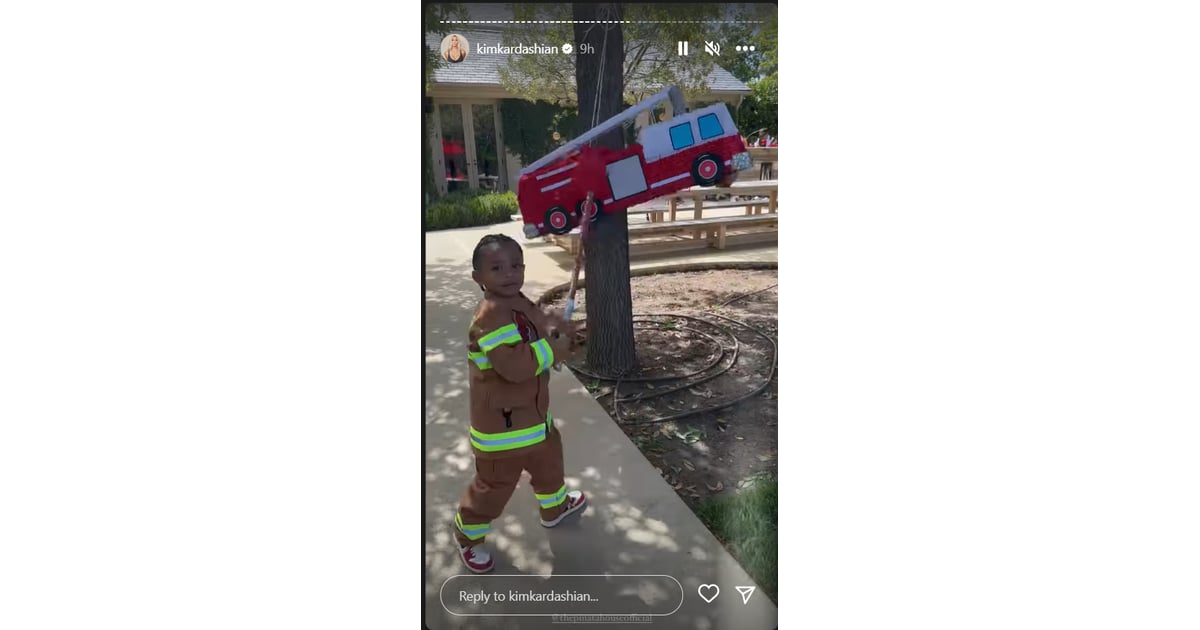 Psalm West Turns 4 With Firefighter Themed Birthday Party | POPSUGAR