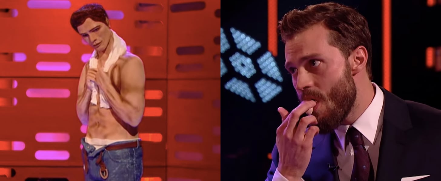 Jamie Dornan Eats Christian Grey Cake Video PS Celebrity