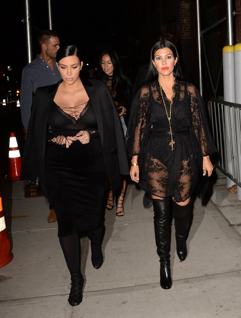 Kim and Kourtney Kardashian in NYC September 2015 | Pictures