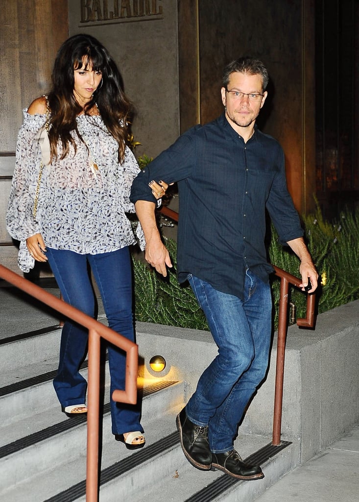 Matt Damon Holds Hands With Wife During Date Night