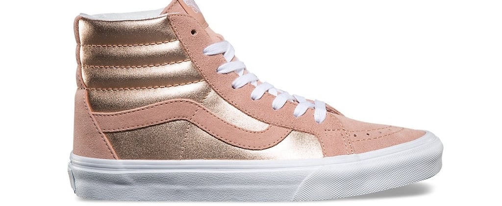 Vans Rose Gold High Top Sneakers