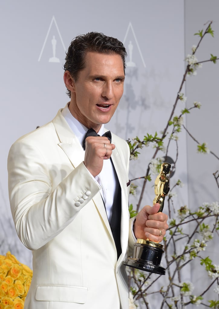 McConaughey continued his fun in the press room.