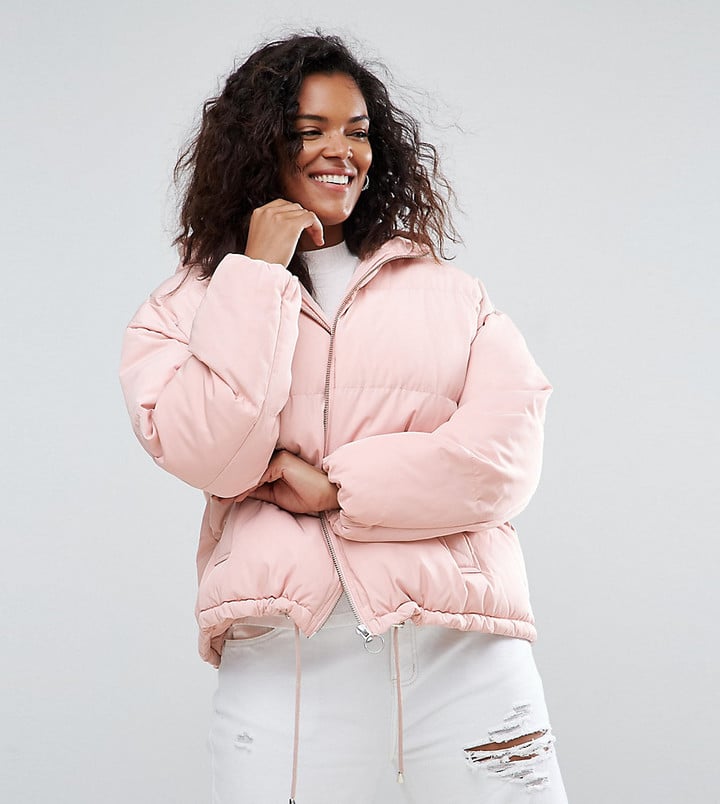 asos blue puffer jacket