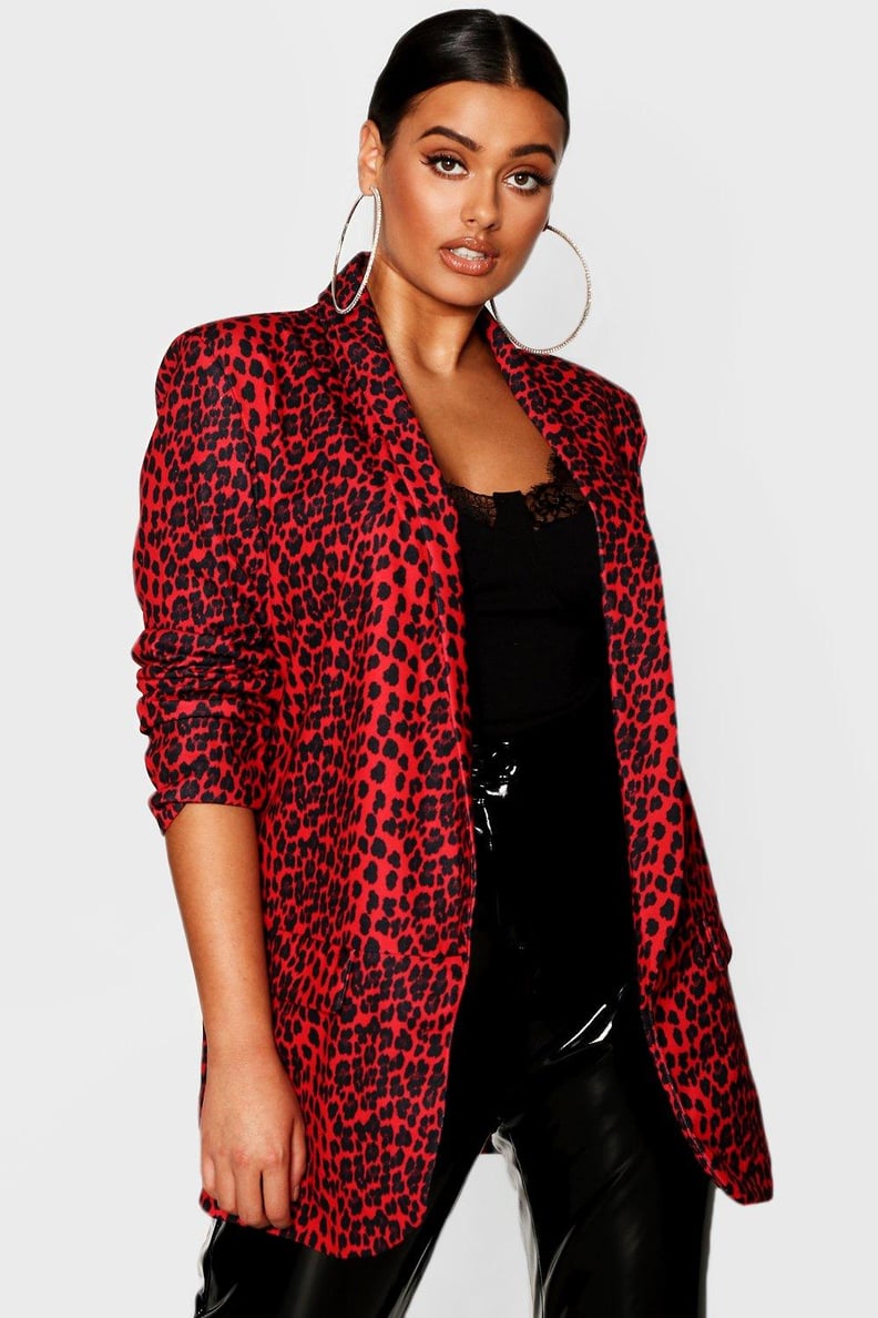 Red leopard print jacket online