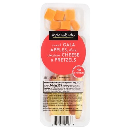 Marketside Sweet Gala Apples, Mild Cheddar Cheese & Pretzels Snack Pack