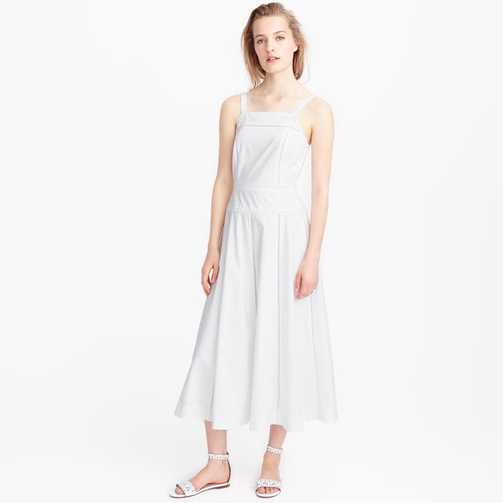 J.Crew Collection Poplin Pinafore Dress (198) Best White Dresses For