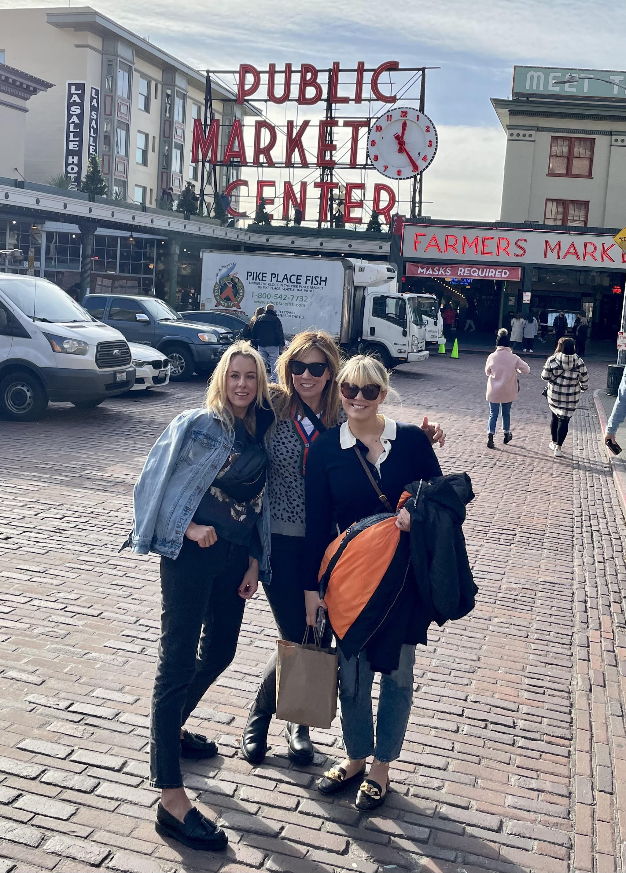 The Buy Guide team in Seattle for meetings at Stanley corporate offices in November 2021. From left to right, Linley Hutchinson, Ashlee LeSueur, and Taylor Cannon.