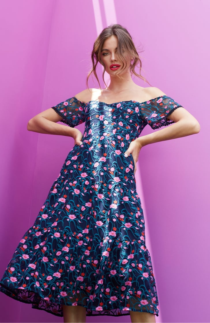 Dress the population off the shoulder dress on sale