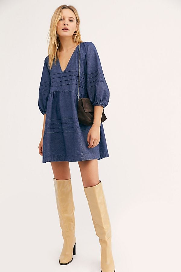 Free People Sweet Surrender Denim Mini Dress