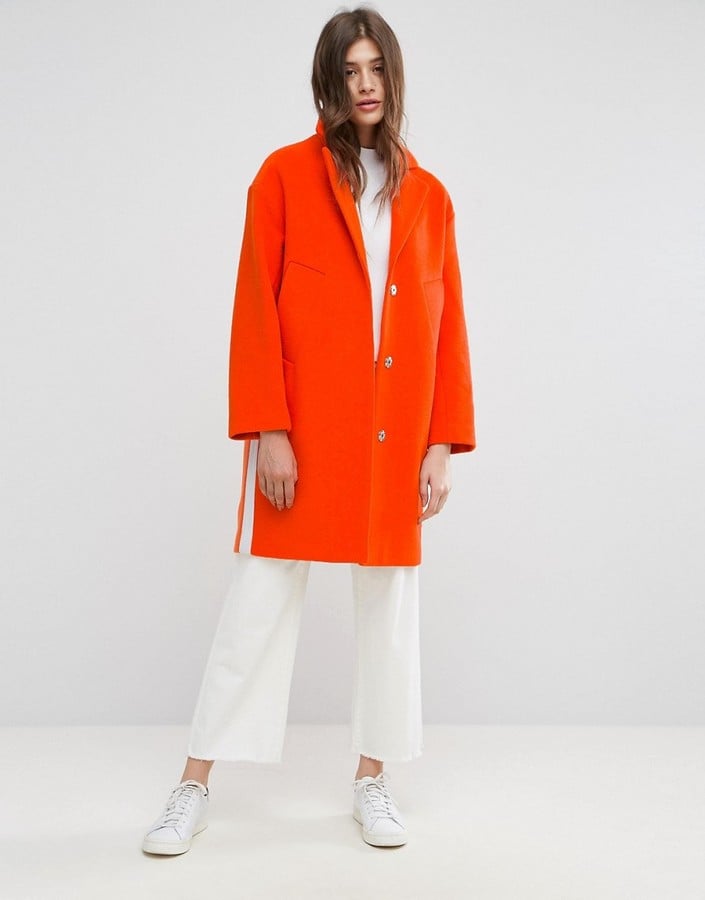 ASOS Slim Coat With Tape Detail