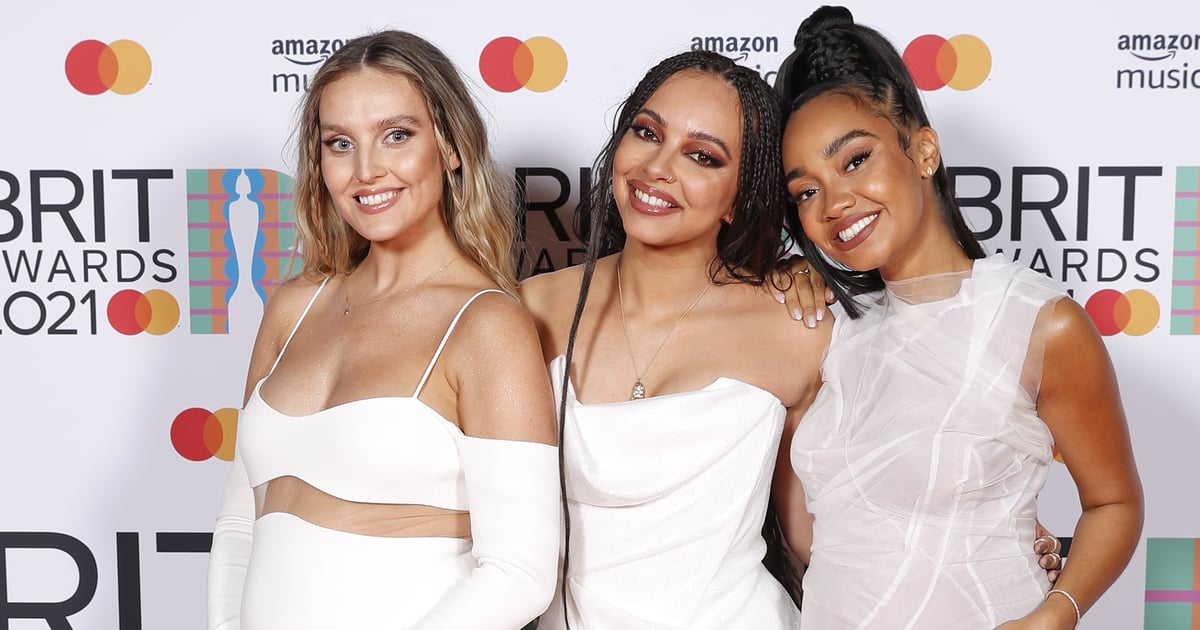 Little Mix Celebrate Their Baby Bumps in Angelic White Gowns at the BRIT Awards