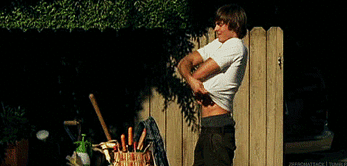Efron first graces us with his pecs in 2009's 17 Again.