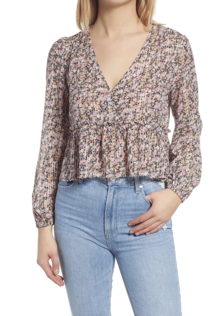 WAYF Lynwood Floral Peplum Top