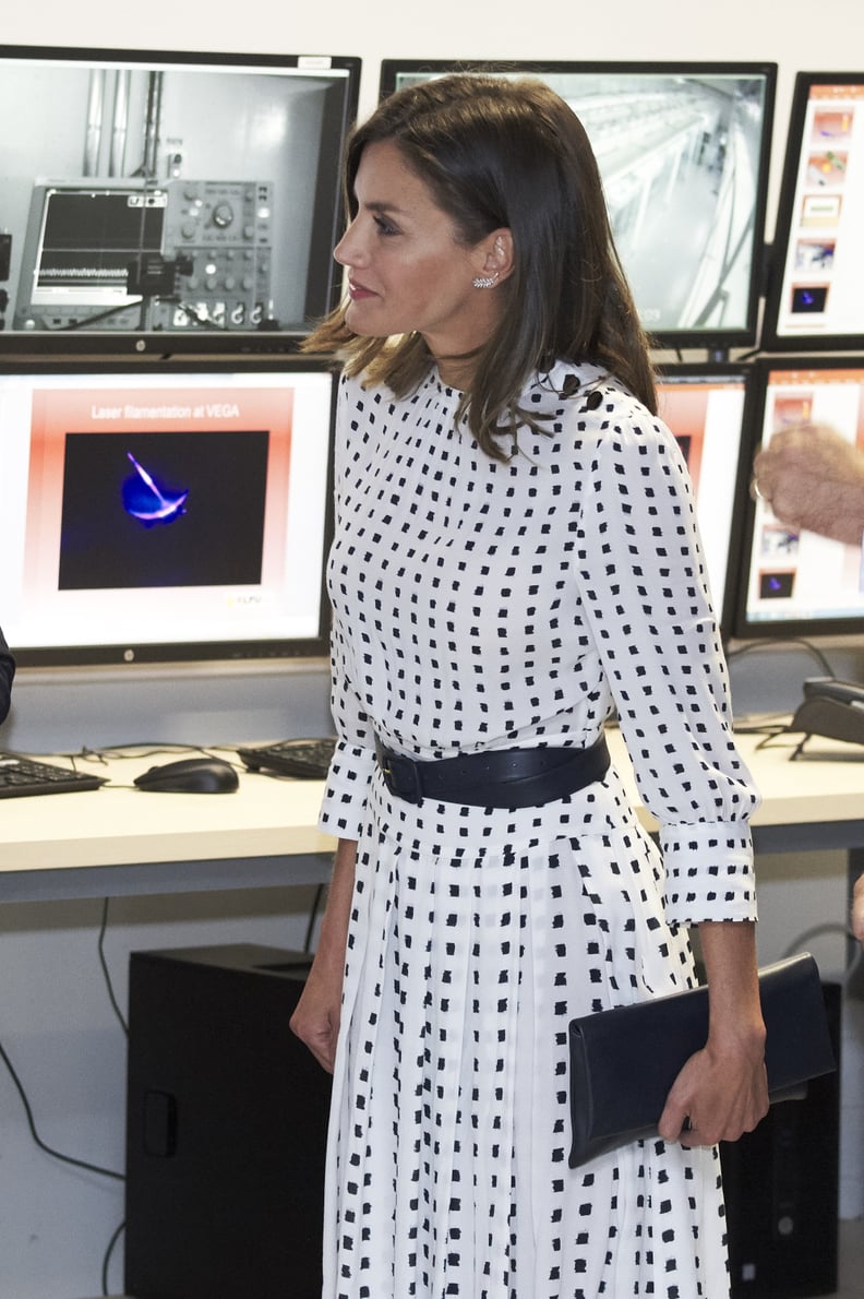the massimo dutti ribbed dress with belt Queen Letizia Massimo Dutti Ribbed Dress With Belt Queen Letizia Brings  Back Massimo Dutti Leather Dress For FAD
