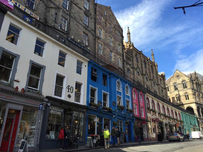 Victoria Street in Edinburgh, Scotland