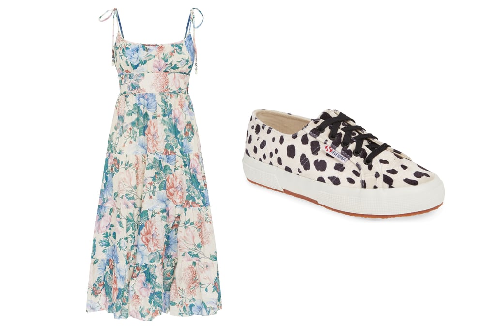 The Floral Dress How to Wear a Dress With Sneakers For Summer 2019